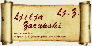 Ljilja Zarupski vizit kartica